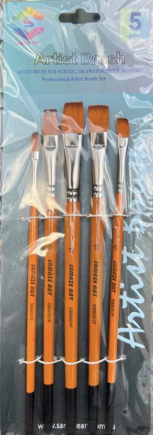 Artist Flat Paint Brush Set High Quality For Professionals